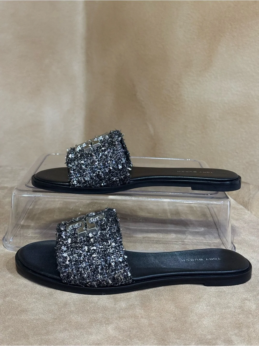 Tory Burch Sequin Slide Sandals